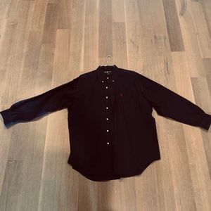 A navy Ralph Lauren polo